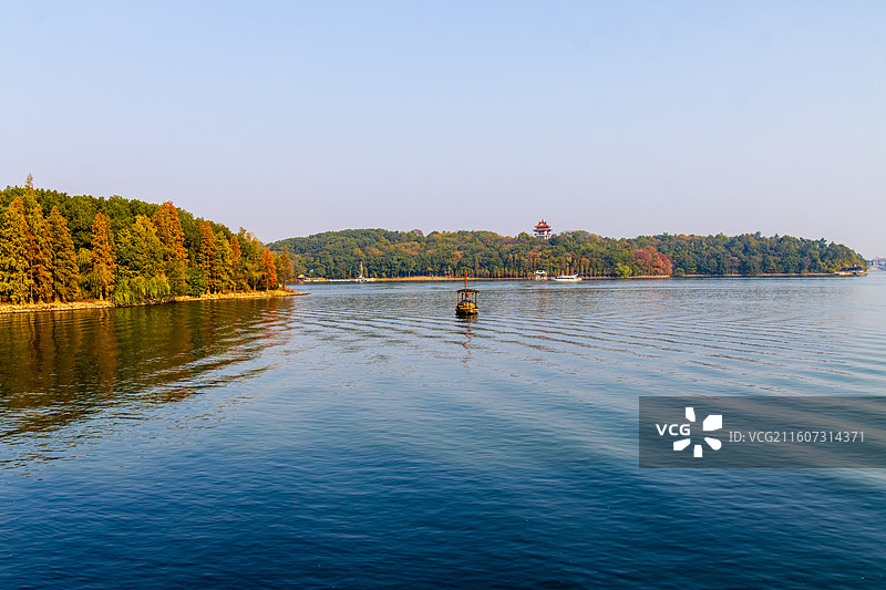 秋-溧阳天目湖山水园风光图片素材