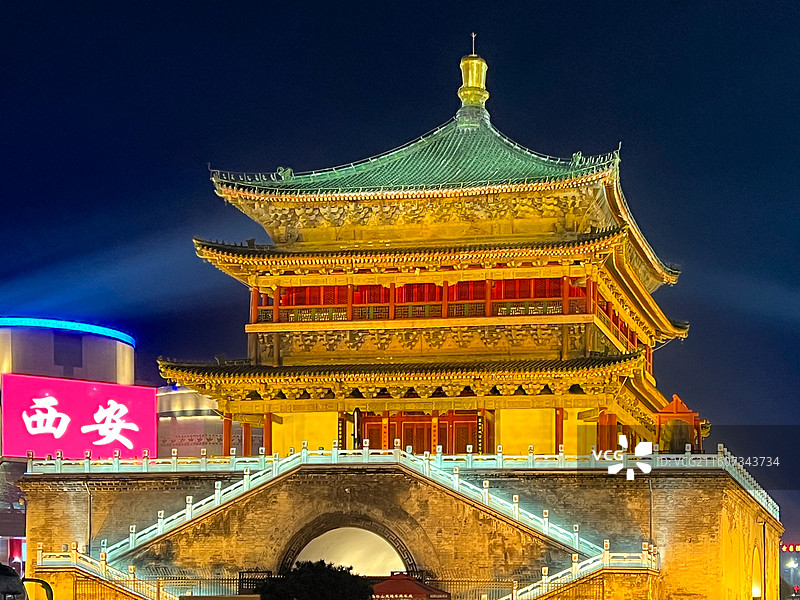 西安钟楼图片素材