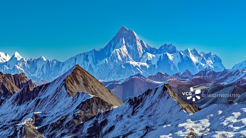 贡嘎雪山南坡图片素材
