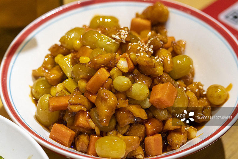 葡萄鸡丁图片素材