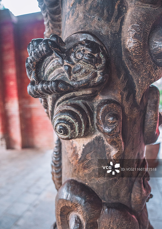 山西稷山稷王庙木雕与石雕图片素材