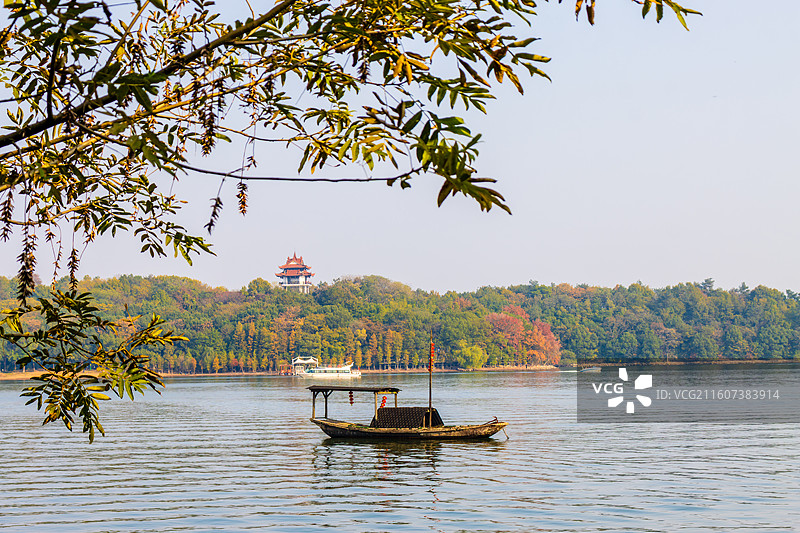 秋-溧阳天目湖山水园风光图片素材