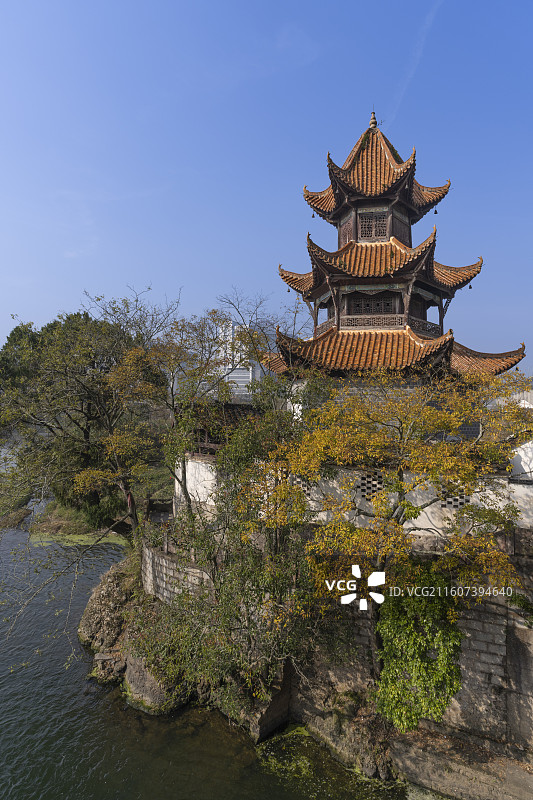 贵阳乌当区古建筑-来仙阁风光图片素材