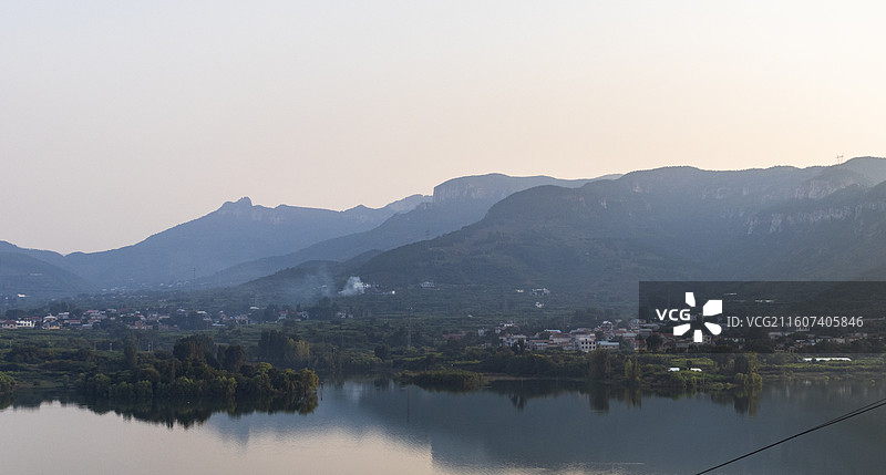 济南南部山区 卧虎山水库图片素材