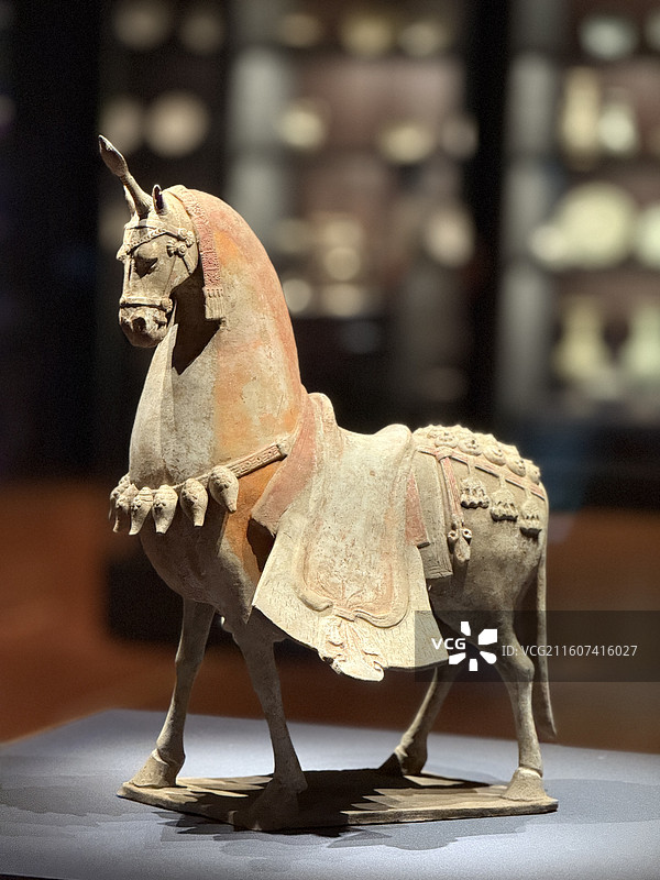 韩国国立中央博物馆·中国彩绘马俑·南北朝图片素材