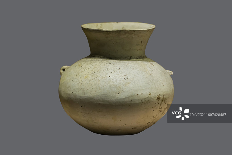 白陶壶 大汶口文化（距今约6000-4400年） 山东博物馆藏图片素材