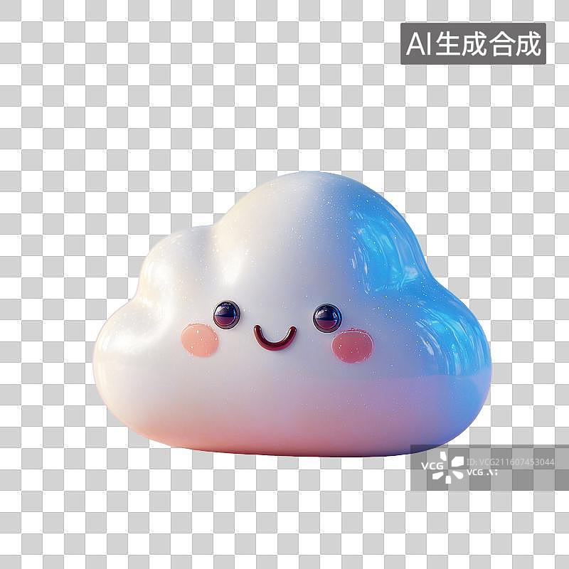 【AI数字艺术】可爱云朵角色图片素材