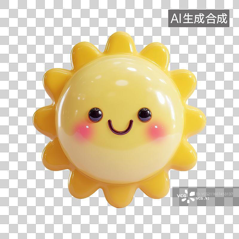 【AI数字艺术】可爱太阳吉祥物图片素材