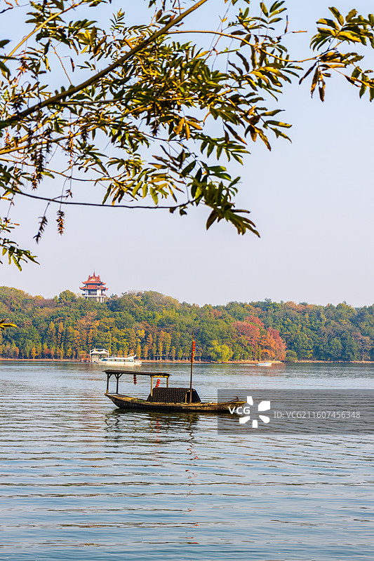 秋-溧阳天目湖山水园风光图片素材