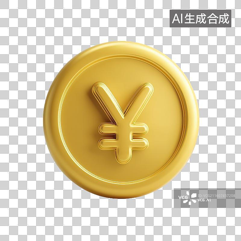【AI数字艺术】可爱硬币图标图片素材