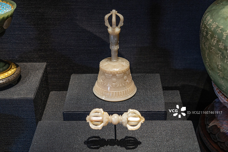 故宫斋宫文物展，玉金刚杵图片素材
