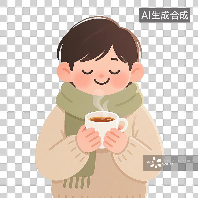 【AI数字艺术】冬日暖茶：健康慢生活图片素材
