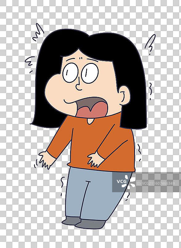 紧张，慌张的女性人物图片素材