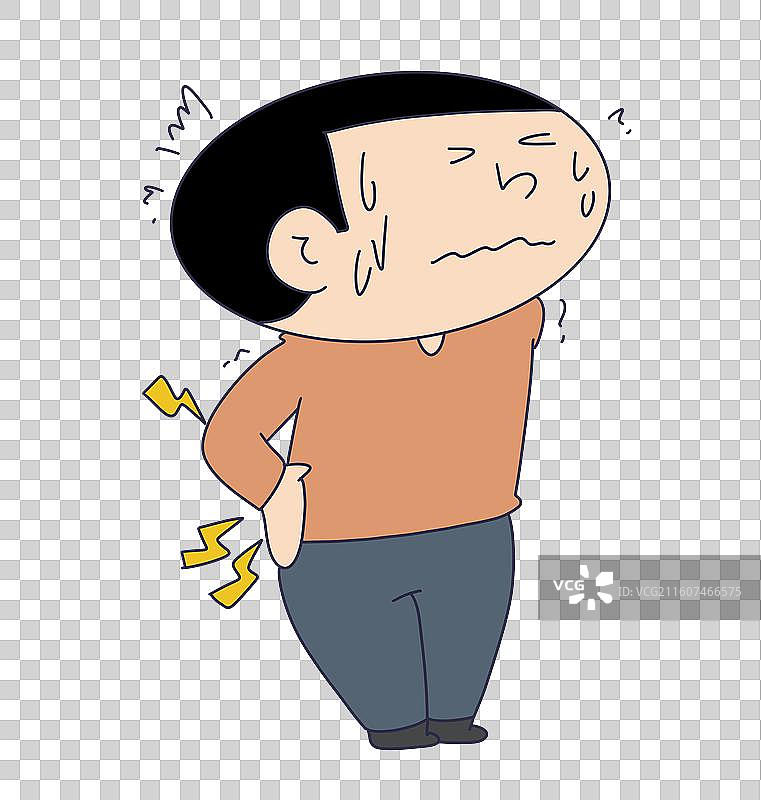 腰疼，肾炎的人物图片素材
