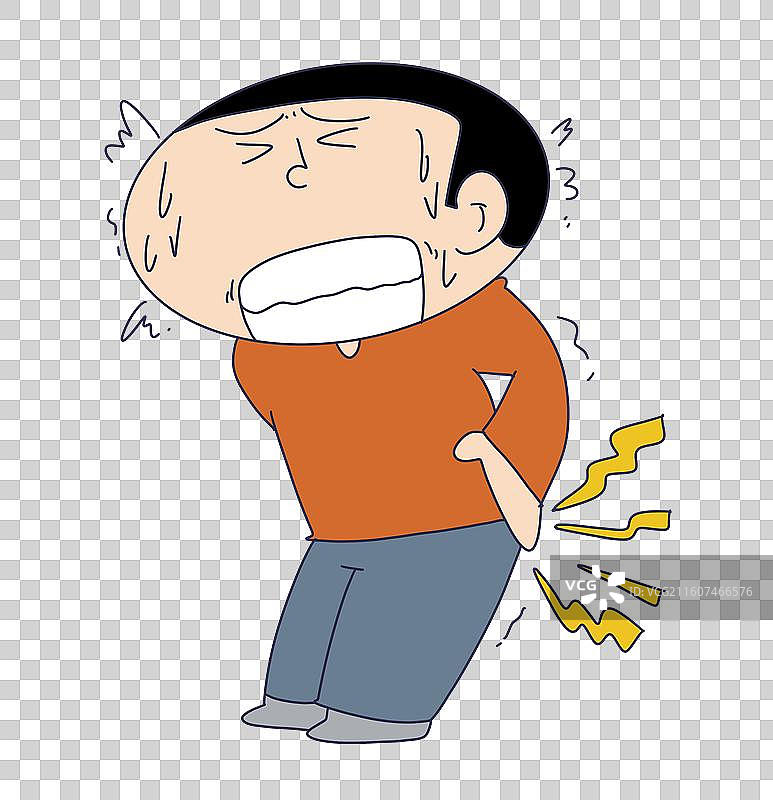 腰疼，肾炎的人物图片素材