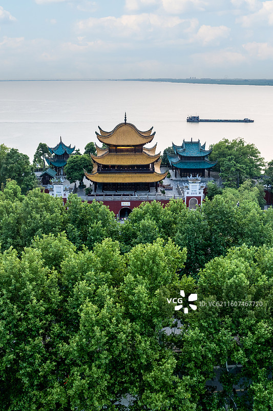湖南岳阳楼景区日洞庭湖落夕阳图片素材