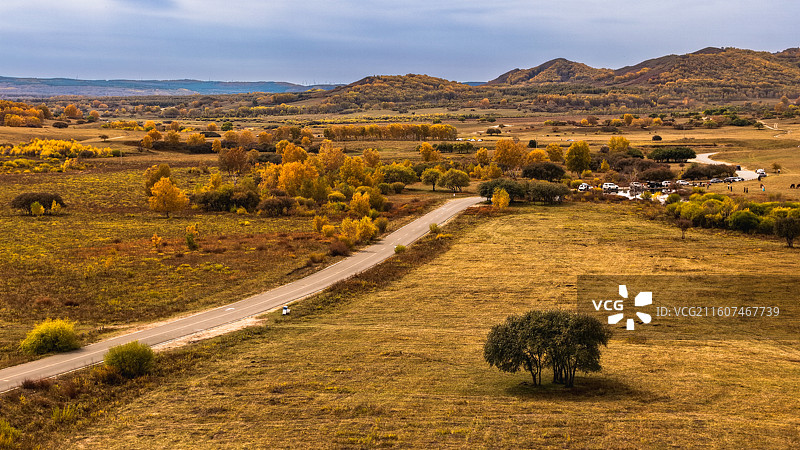 赤峰乌兰布统秋色、公主湖景色图片素材