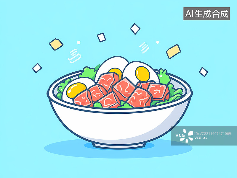 【AI数字艺术】美味拉面插画图片素材