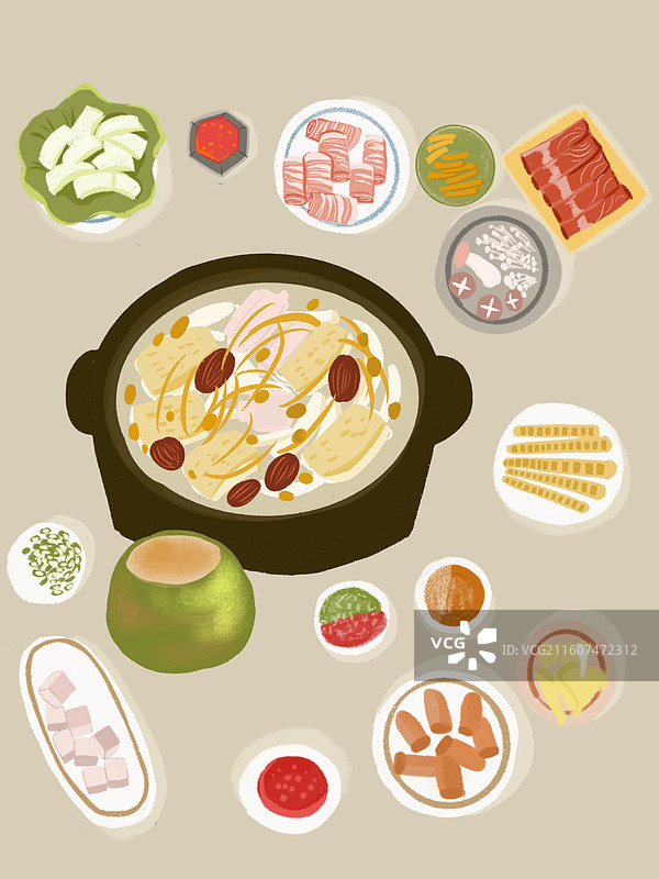 海南椰子鸡火锅图片素材