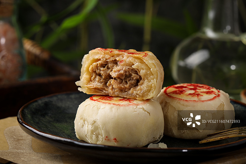 藤椒鲜肉月饼图片素材