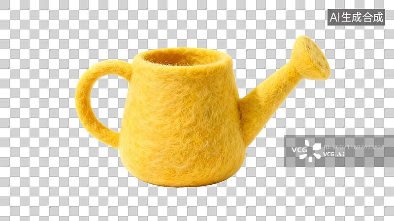 【AI数字艺术】洒水壶  毛毡风格的浇水壶图片素材