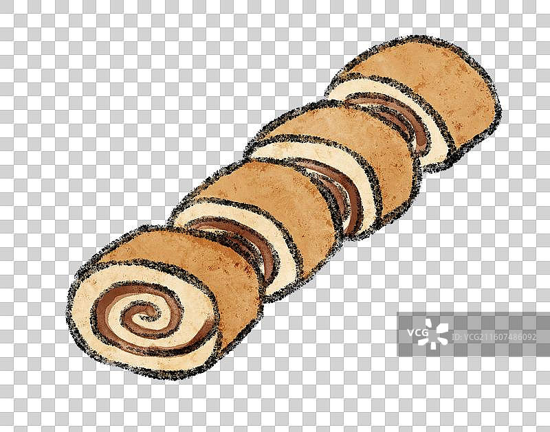 河北美食插画-驴打滚图片素材