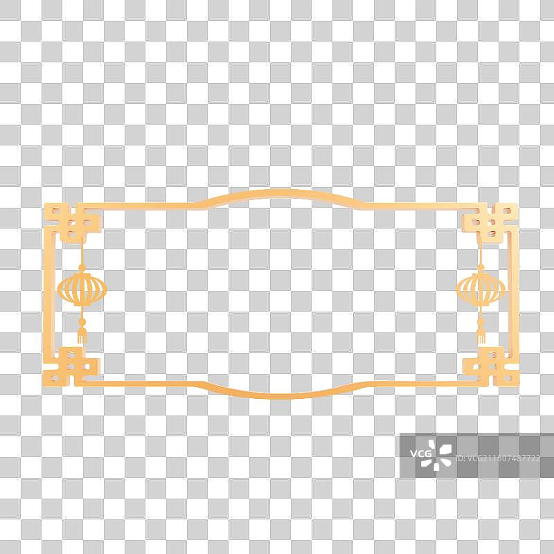 3D立体中国风边框中式边框立体边框春节边框元素图片素材