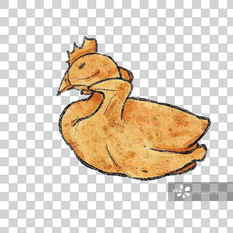 河北美食插画-金凤扒鸡图片素材