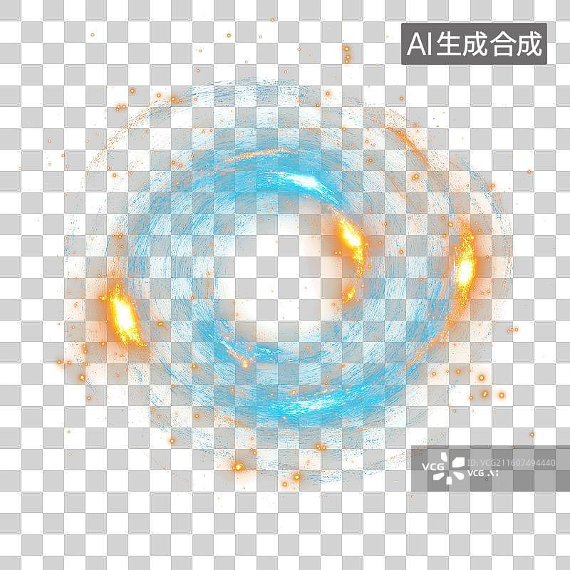 【AI数字艺术】科技发光漩涡图片素材