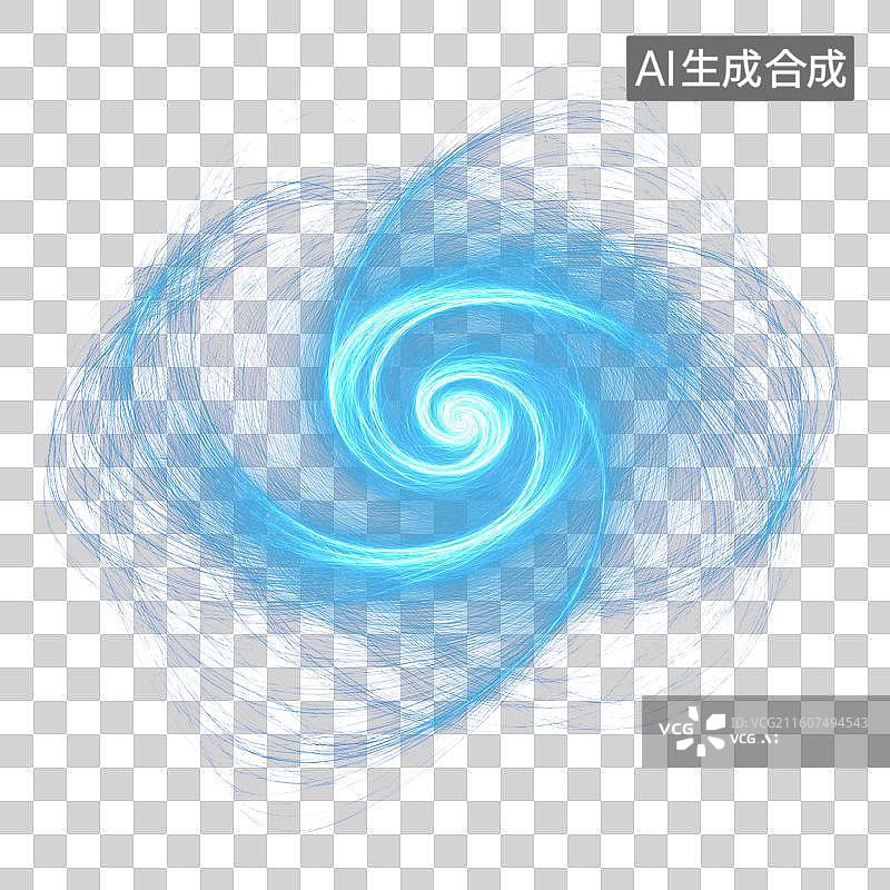 【AI数字艺术】科技发光漩涡图片素材