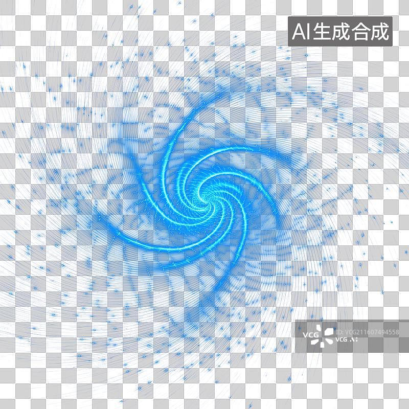 【AI数字艺术】科技发光漩涡图片素材