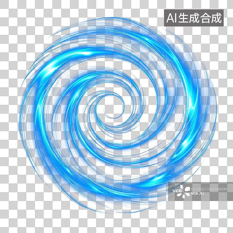 【AI数字艺术】科技发光漩涡图片素材