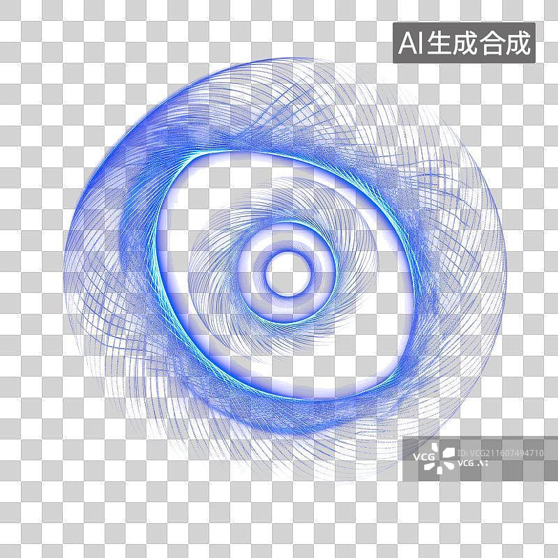 【AI数字艺术】科技发光漩涡图片素材