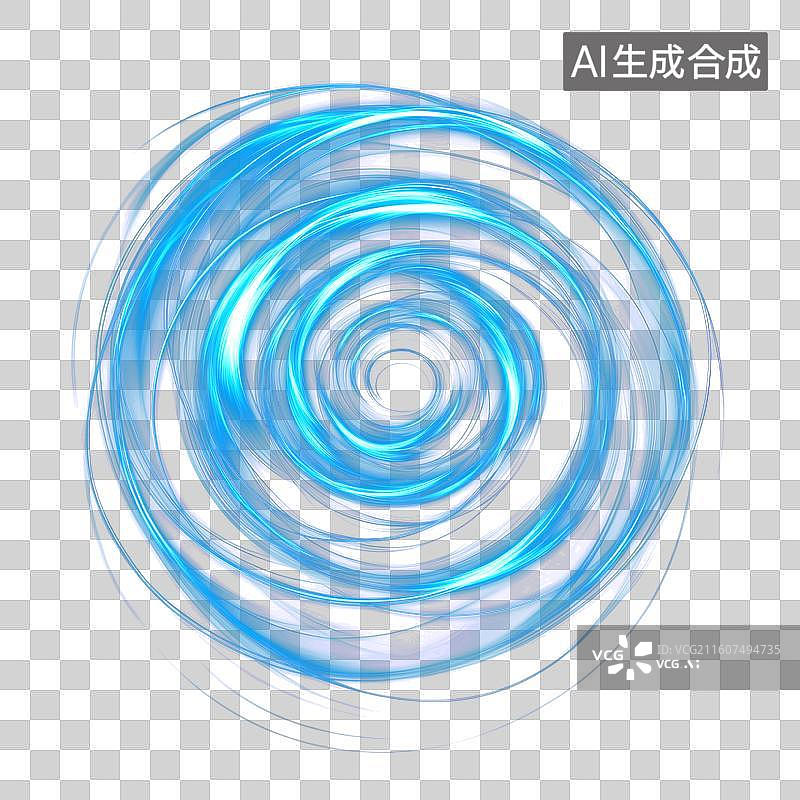 【AI数字艺术】科技发光漩涡图片素材