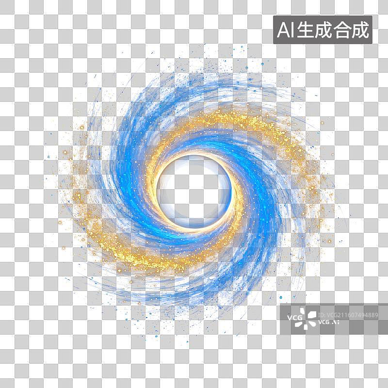 【AI数字艺术】科技发光漩涡图片素材