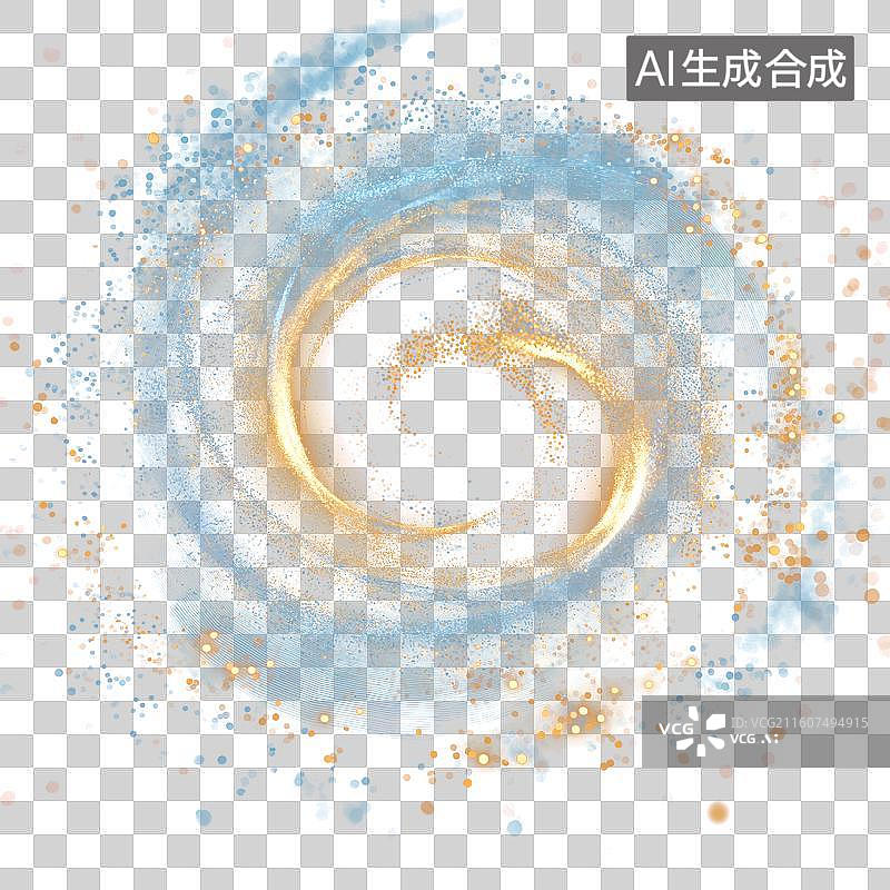 【AI数字艺术】科技发光漩涡图片素材