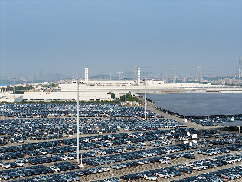 长焦视角下的重庆长安福特汽车生产基地图片素材