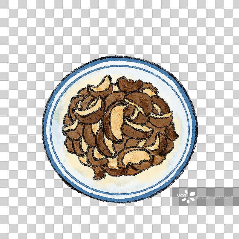 河北美食插画-八大碗素香菇图片素材