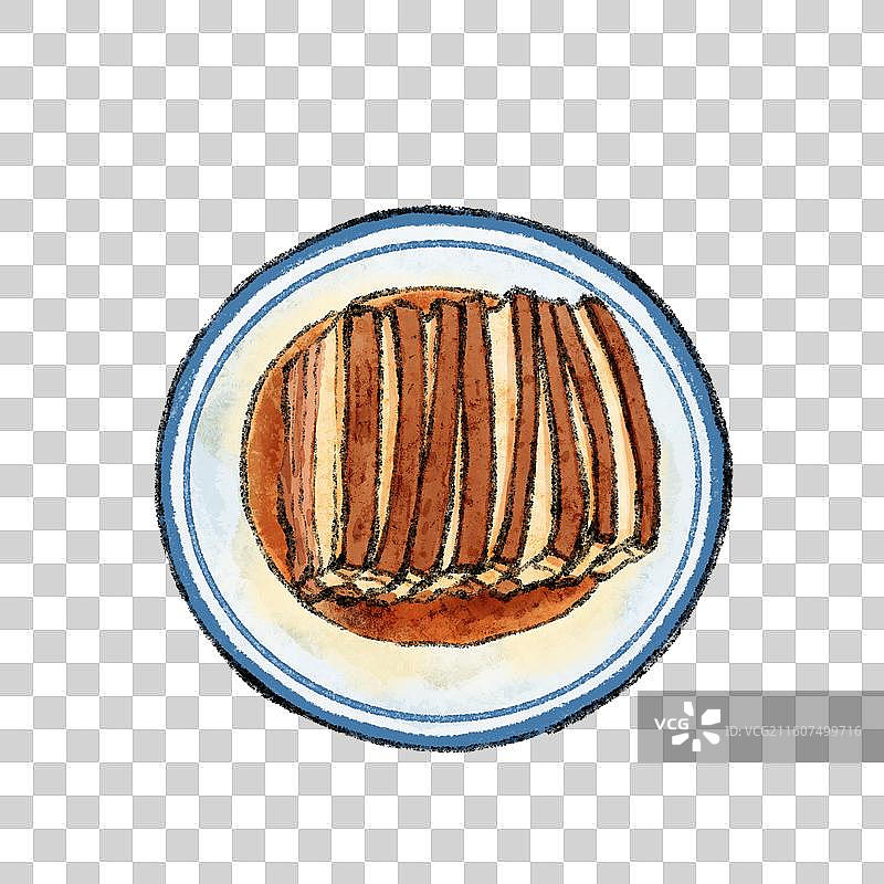 河北美食插画-八大碗腱条肉图片素材
