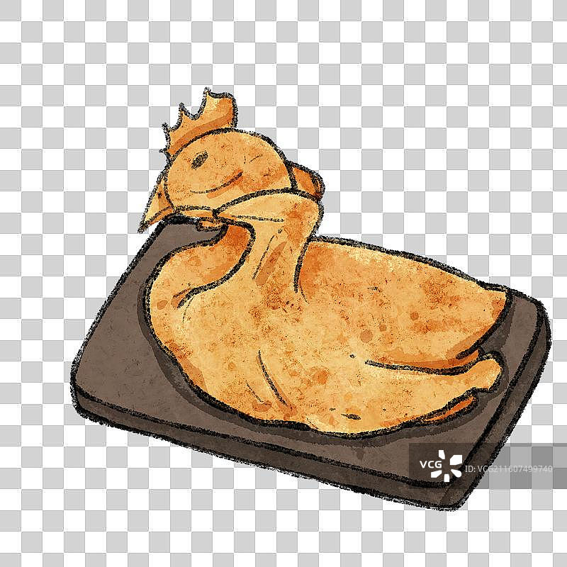 河北美食插画-金凤扒鸡图片素材