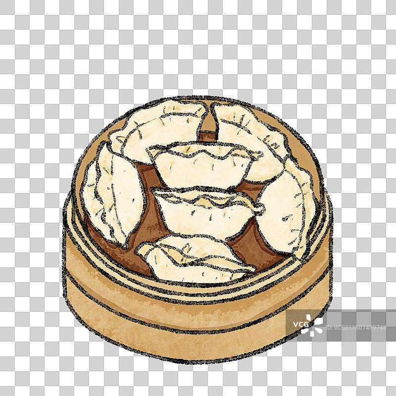 河北美食插画-白运章包子图片素材