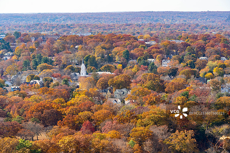 美国康涅狄格州纽黑文耶鲁大学秋景图片素材