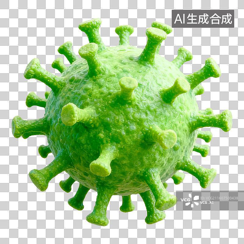 【AI数字艺术】3D日冕形病毒元素图片素材