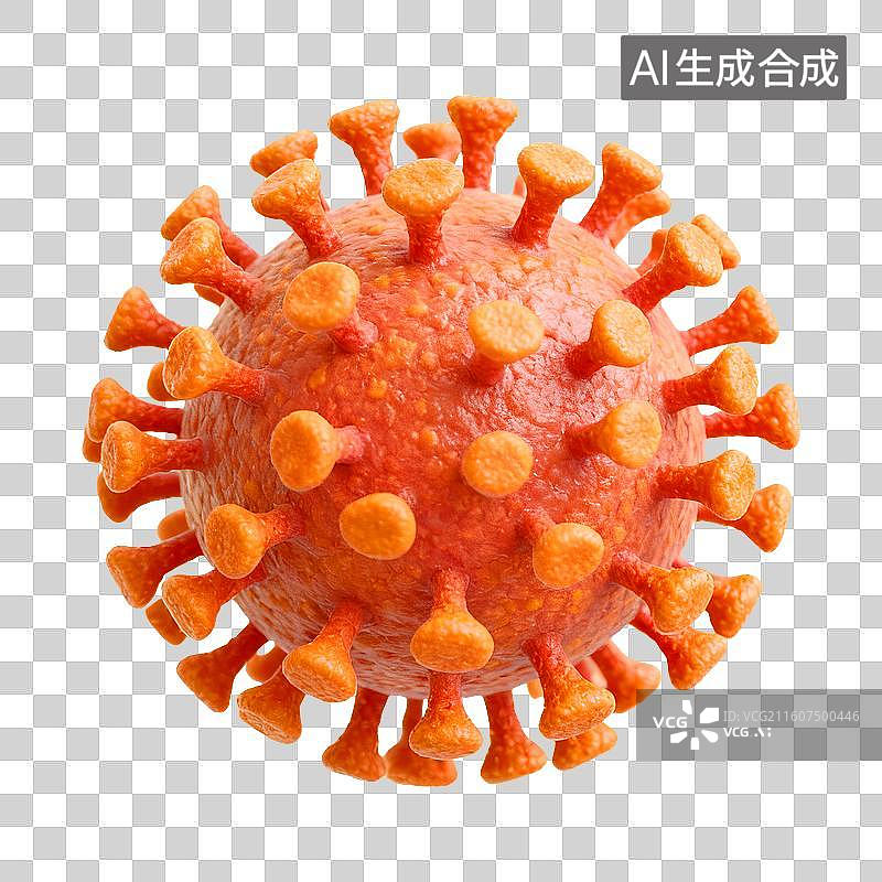 【AI数字艺术】3D日冕形病毒元素图片素材