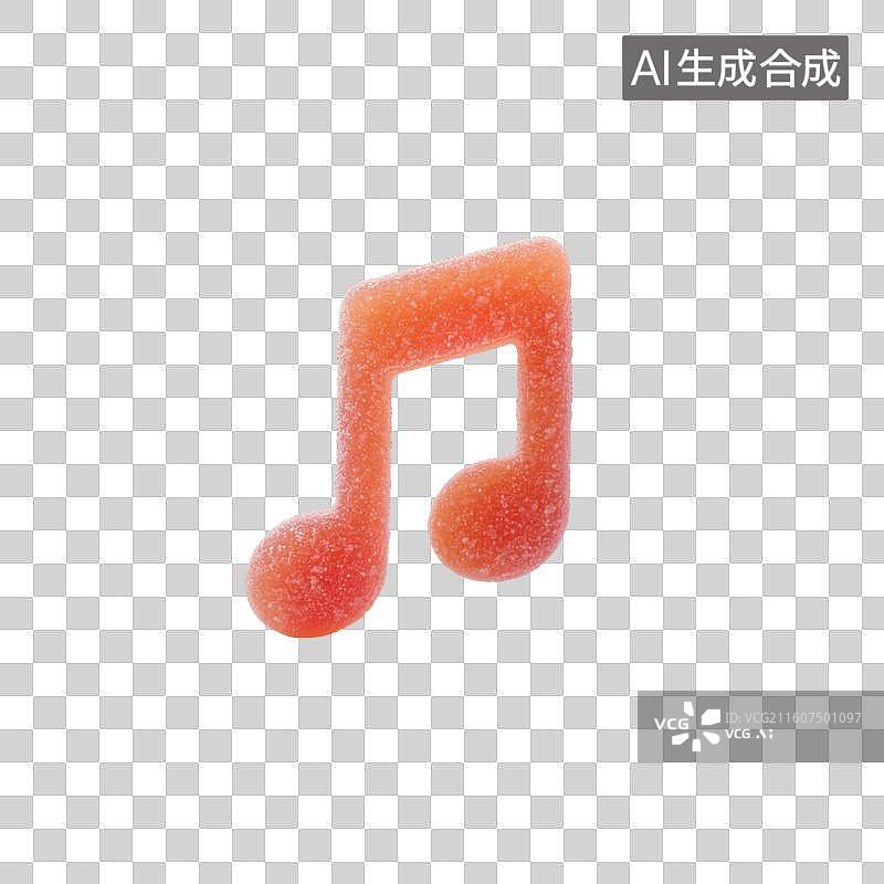 【AI数字艺术】糖果色音符的音乐符号图标图片素材