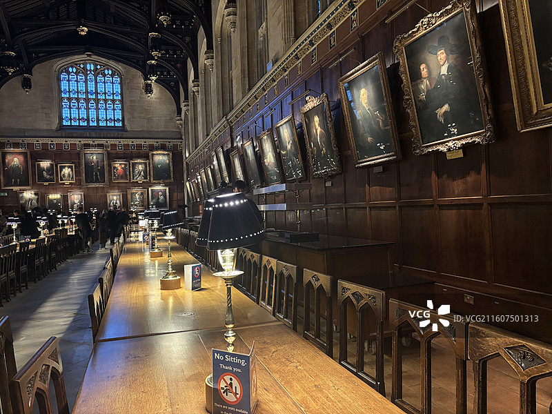 英国牛津牛静大学基督学院教堂哈利波特魔法学院图片素材