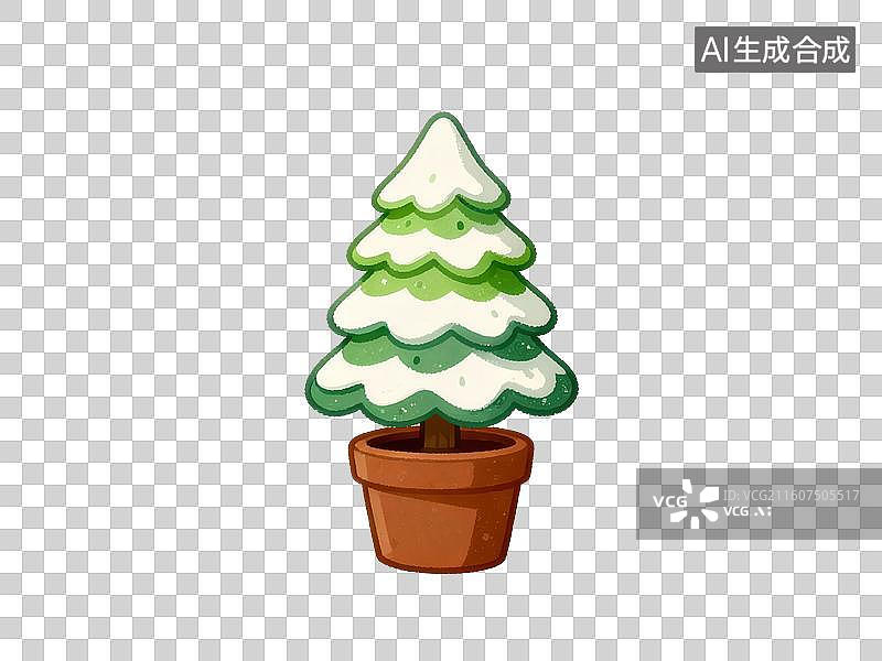 【AI数字艺术】盆栽雪松树图片素材