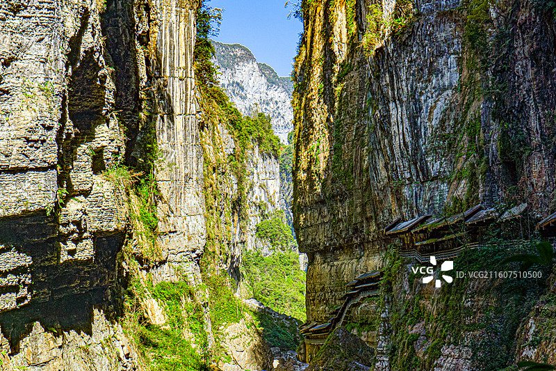 恩施大峡谷云龙河地缝图片素材