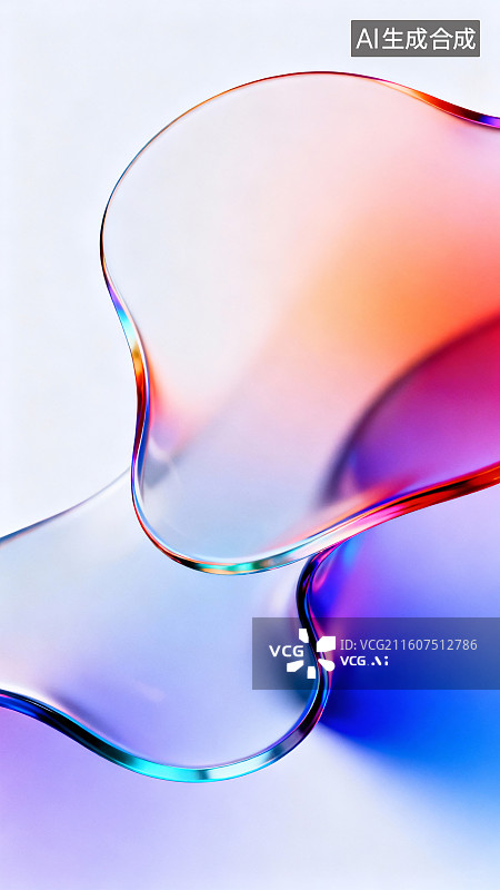 【AI数字艺术】幻彩玻片抽象背景壁纸图片素材