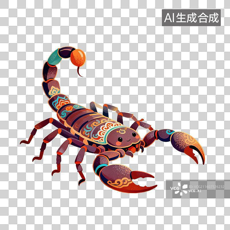 【AI数字艺术】蝎子动物插画图片素材